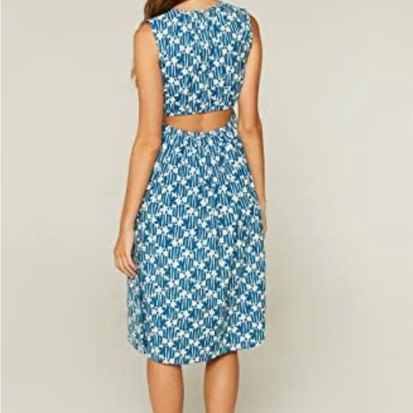 Compania Fantistica Blue Sundress L Cut Out Back Perfect Condition - Picture 3 of 7
